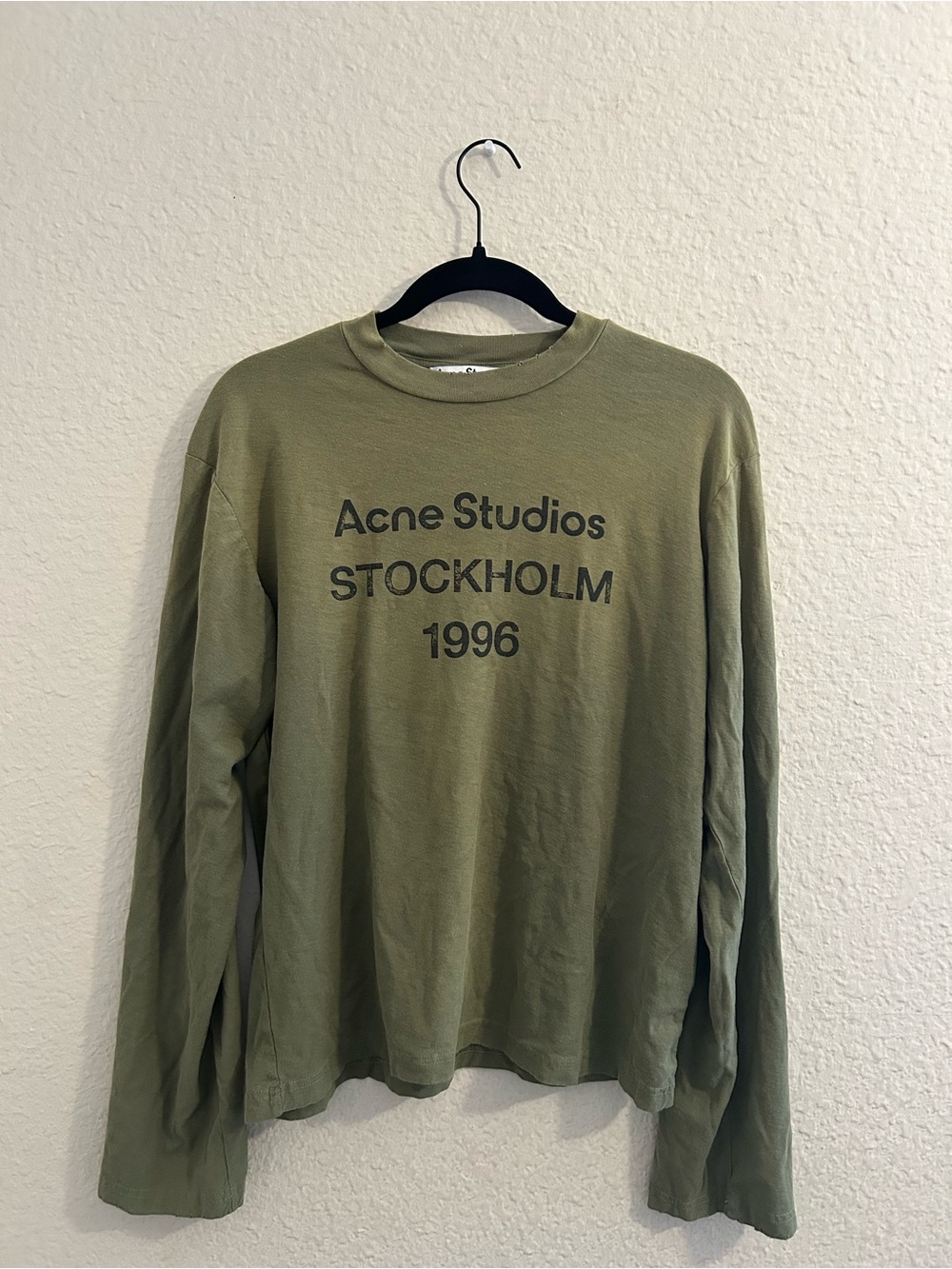 Acne Studios Olive Green Stockholm 1996 Long Sleeve Tee